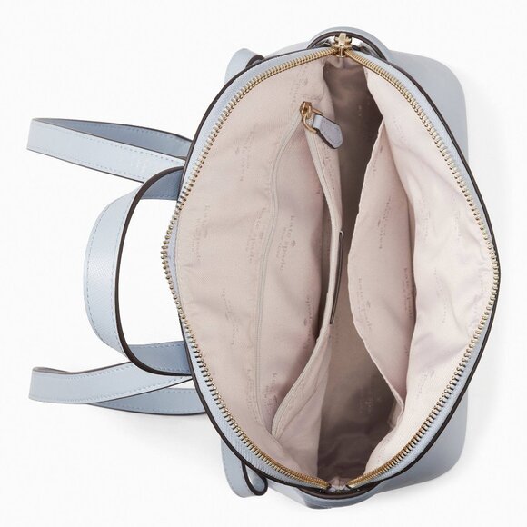 New Kate Spade Staci Saffiano Leather Dome Backpack Pale Hydrangea